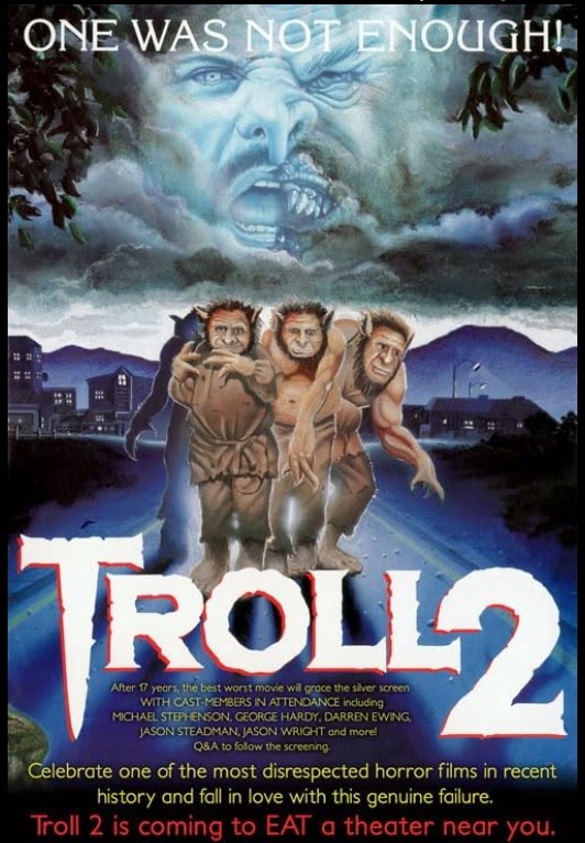 Original poster for Troll 2 (1990) featuring t